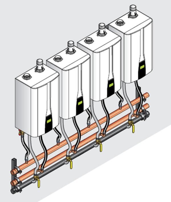 Navien OEM 30019043A Ready-Link Manifold - 4 Side-By-Side