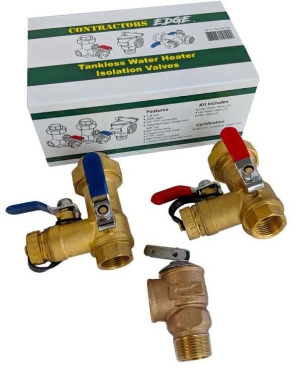 Navien OEM Contractors Edge TVK15PR 3/4 inch Tankless Water Heater Valve Kit